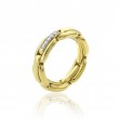 CHIMENTO 18K YELLOW GOLD CHAIN X-TEND RING WITH DIAMONDS 0.05 VS-G.
