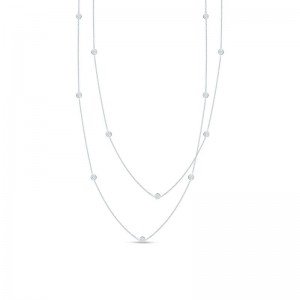 Roberto Coin Necklace with 5 Diamond Stations