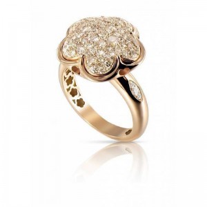 Pasquale Bruni 18K Rose Gold Bon Ton Diamond Floral Ring