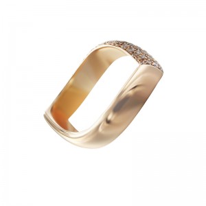 18K PINK GOLD TOUCH RING 0.88. 