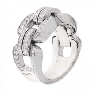 Chimento Wg Ring W/4 Diamond Squares Front .78Pts.