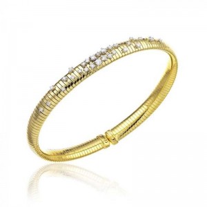 18K WHITE AND YELLOW GOLD STARDUST WITH DIAMONDS. 