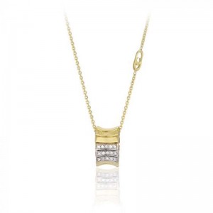 18K WHITE AND YELLOW GOLD DIAMOND SUPREME NECKLACE. 
