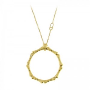 CHIMENTO YG BAMBOO OPEN CIRCLE PENDATE. 
