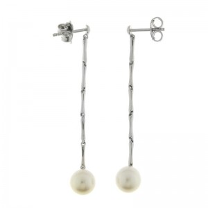 Chimento Bamboo Pearl Earrings