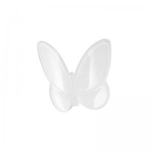 WHITE PAPILLON BUTTERFLY BACC SIGN/SAND BLASTED.