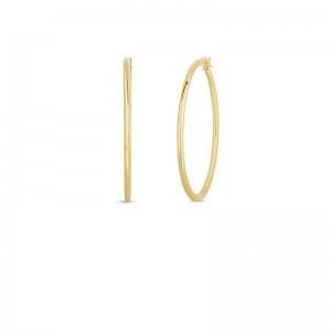 Roberto Coin: 18 Karat Yellow Gold Large Hoop Earrings