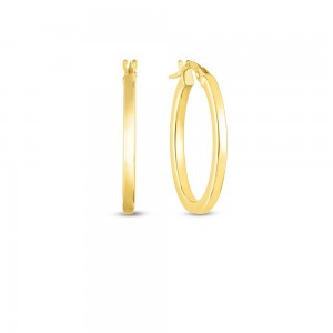 Roberto Coin 18K Gold Petite Oval Hoop Earrings