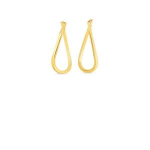 Roberto Coin 18K Gold Twist Oval Hoop Earrings