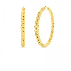 Roberto Coin 18K Gold Bead Xl Hoop Earring