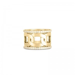 Roberto Coin 18K Gold Medium Ring with Diamonds