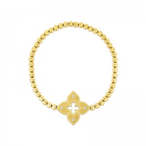 Roberto Coin  Yellow Gold Diamond Venetian Bracelet Petite