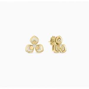 Roberto Coin 18K Yellow Gold 3 Petal Stud Earrings