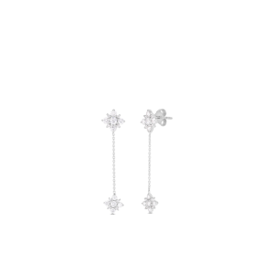Roberto Coin 18K Gold Star Drop Earrings With Diamonds