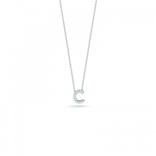 https://www.williambarthman.com/upload/product/Roberto Coin: 18 Karat White  Tiny Treasure Pendant With 0.05Tw Round Diamonds
Name: Love Letter Initial 