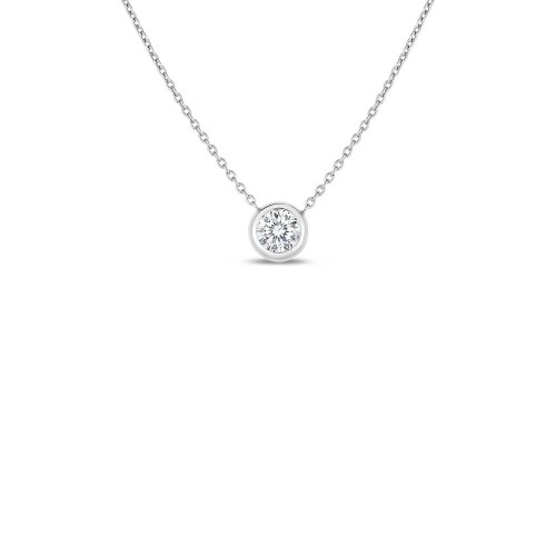 https://www.williambarthman.com/upload/product/Roberto Coin:18 White Gold Karat Station Necklace With One 0.19Ct Round Diamond 16/18