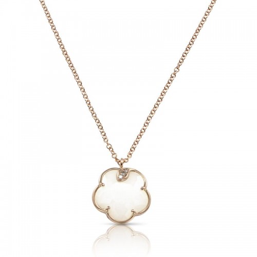 https://www.williambarthman.com/upload/product/Pasquale Bruni 18k Rose Gold Petit Joli Necklace with White Agate, White and Champagne Diamonds