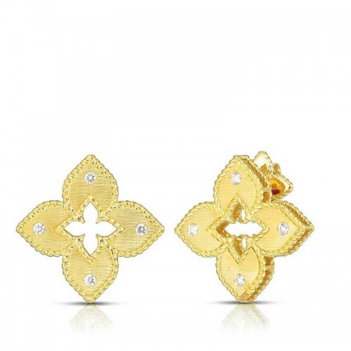 https://www.williambarthman.com/upload/product/Roberto Coin 18K Yellow Gold Venetian Princess Diamond Accent Satin Stud Earrings