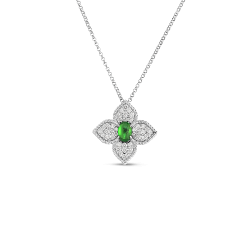 https://www.williambarthman.com/upload/product/Roberto Coin 18K Diamond & Tsavorite Flower Pendant