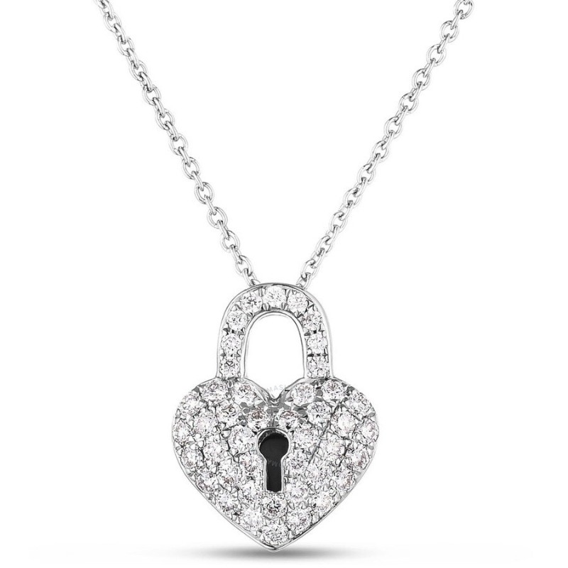 https://www.williambarthman.com/upload/product/18K WHITE GOLD DIAMOND HEART LOCK PENDANT DIAM-0.25. 