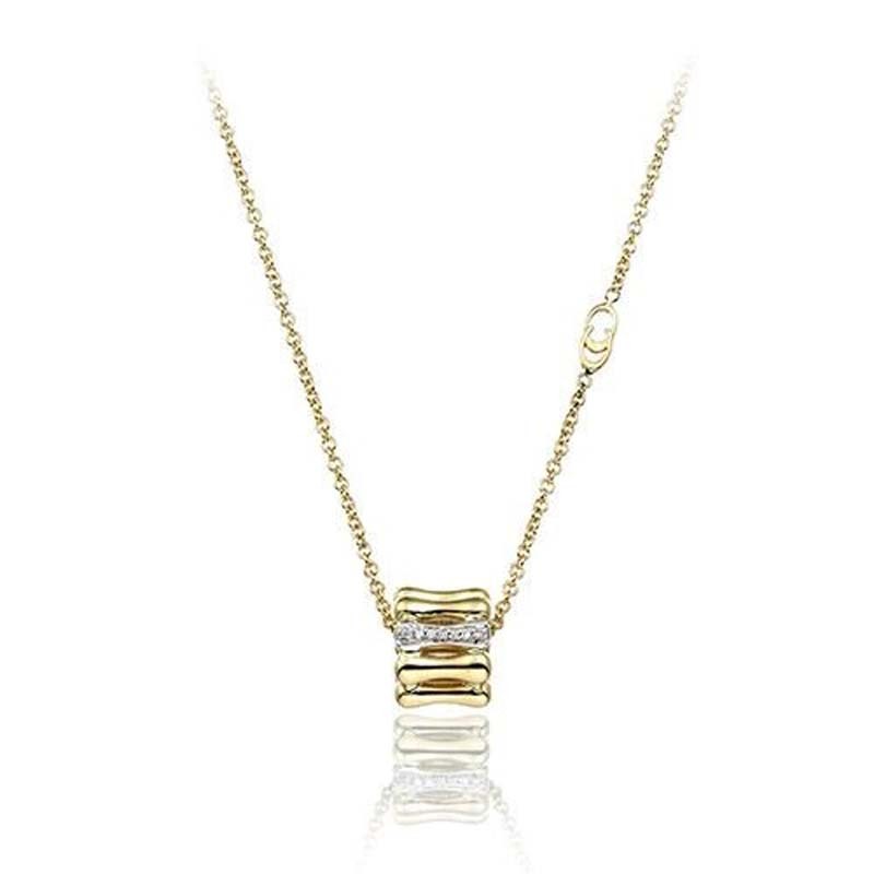 https://www.williambarthman.com/upload/product/18K WHITE AND YELLOW GOLD BAMBOO NECKLACE WITH DIAMONDS. 