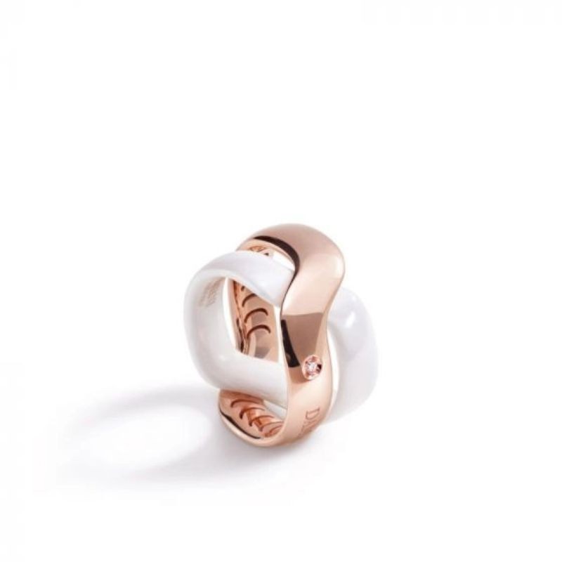 https://www.williambarthman.com/upload/product/Damiani Abbraccio White Ceramic And Rose Gold Ring