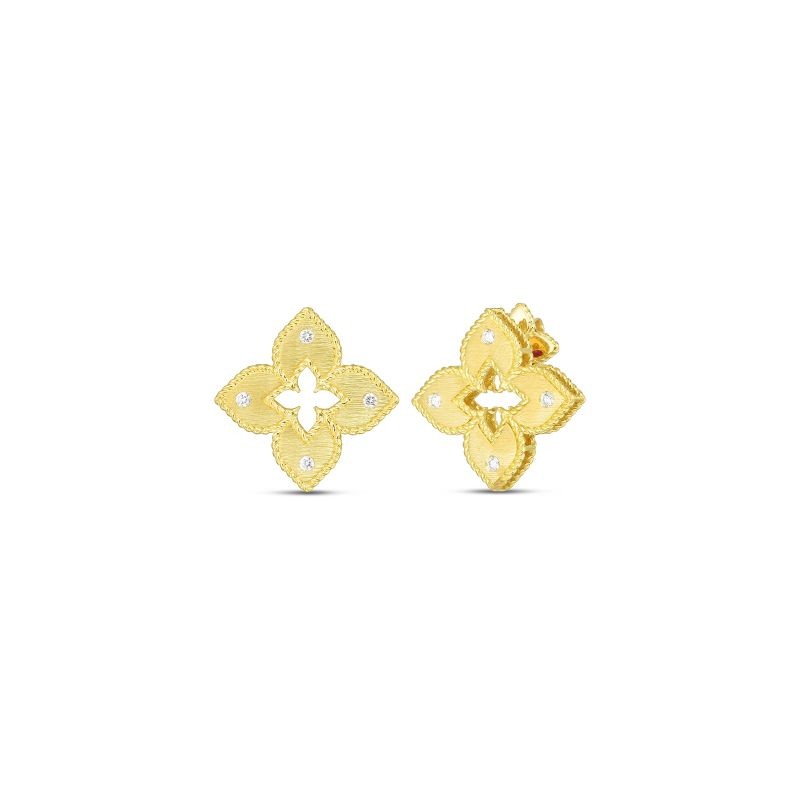 https://www.williambarthman.com/upload/product/Roberto Coin 18K Petite Venetian Princess Satin Stud Earrings W. Diamond Accent