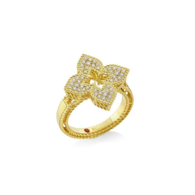 https://www.williambarthman.com/upload/product/Roberto Coin 18K Yellow Gold Venetian Princess Diamond Ring