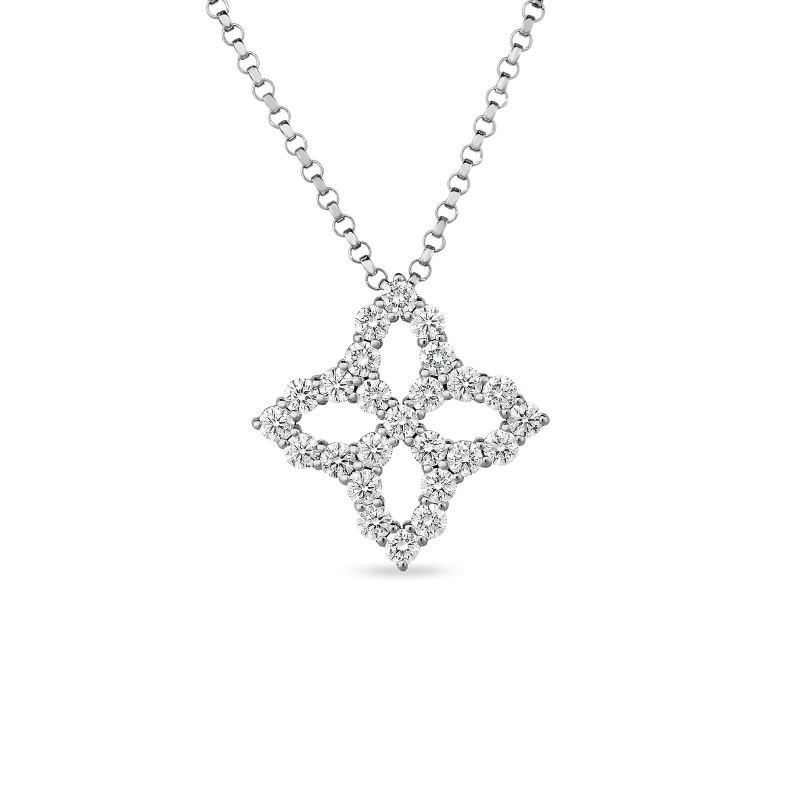 https://www.williambarthman.com/upload/product/18K WHITE GOLD DIAMOND PRINCESS FLOWER SMALL PENDANT 0.16. 