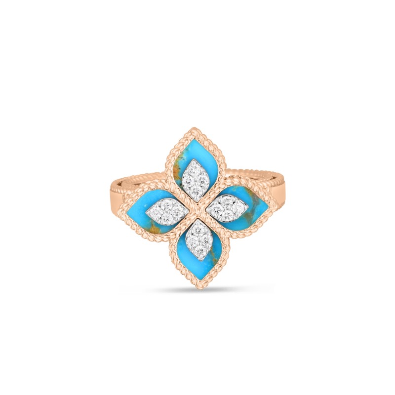 https://www.williambarthman.com/upload/product/Roberto Coin 18k Rose and White Gold Diamond and Turquoise Venetian Princess. Ring Dia. 15ctw Turqouise 2.88