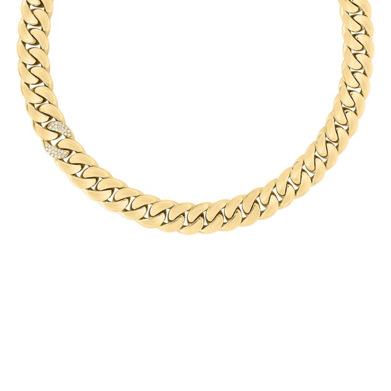 https://www.williambarthman.com/upload/product/ROBERTO COIN 18K YELLOW GOLD CURB LINK NECKLACE WITH 1 DIAMOND LINK 17IN- 0.17. 