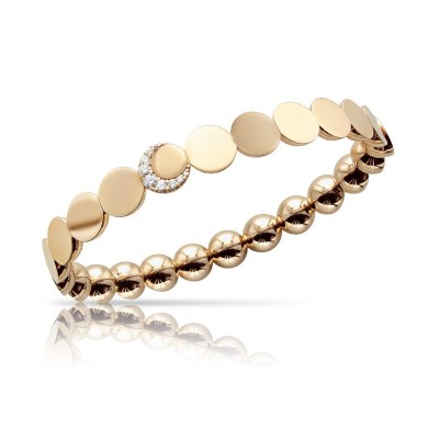 Pasquale Bruni 18k Rose Gold Luce Bracelet with White Diamonds