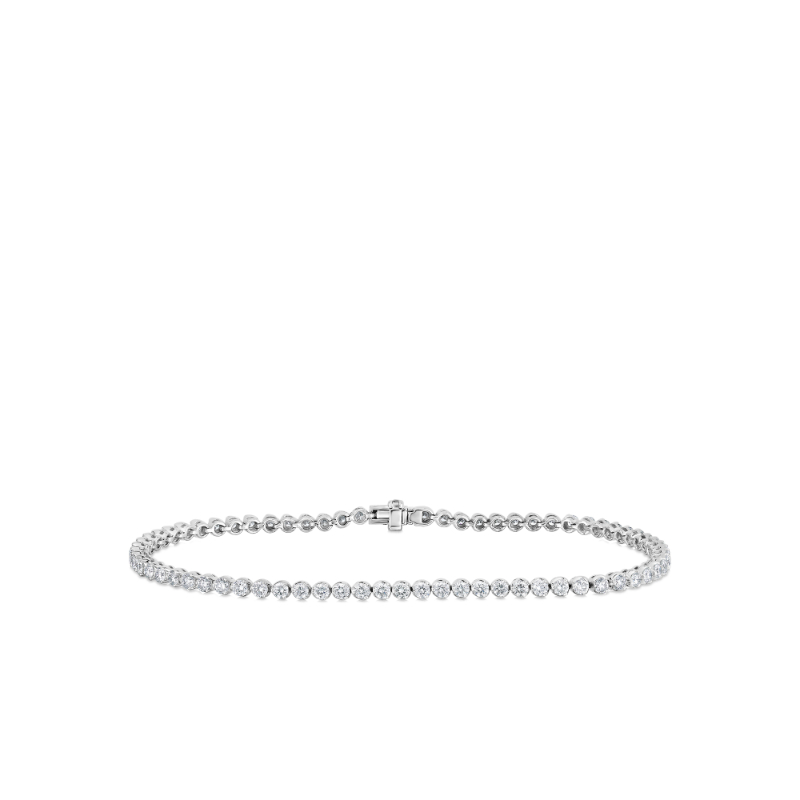 ROBERTO COIN 18K WHITE GOLD DIAMOND TENNIS BRACELET 1.55CT. 