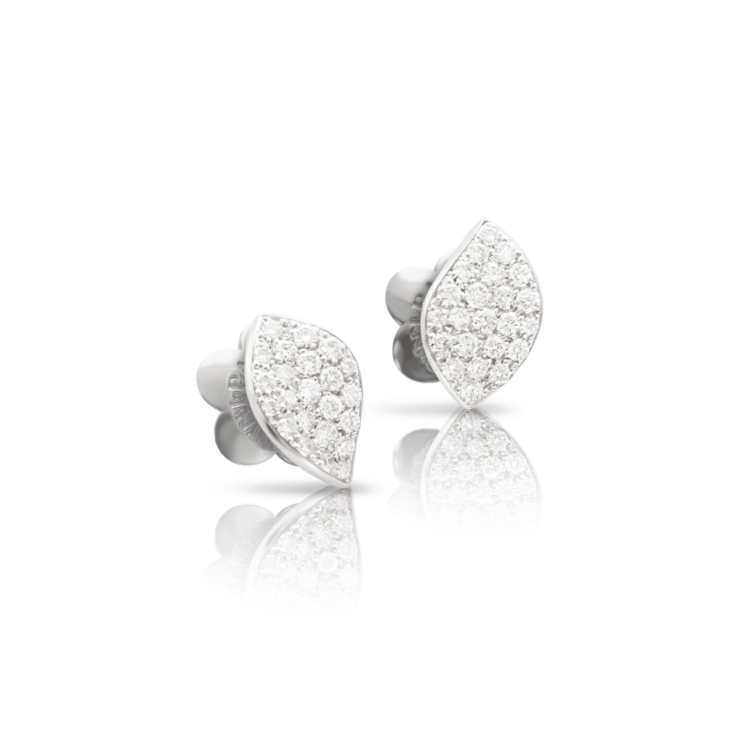 PASQUALE BRUNI 18K WHITE GOLD PETIT GARDEN STUD EARRINGS DIA-0.36, GLD-2.93.
