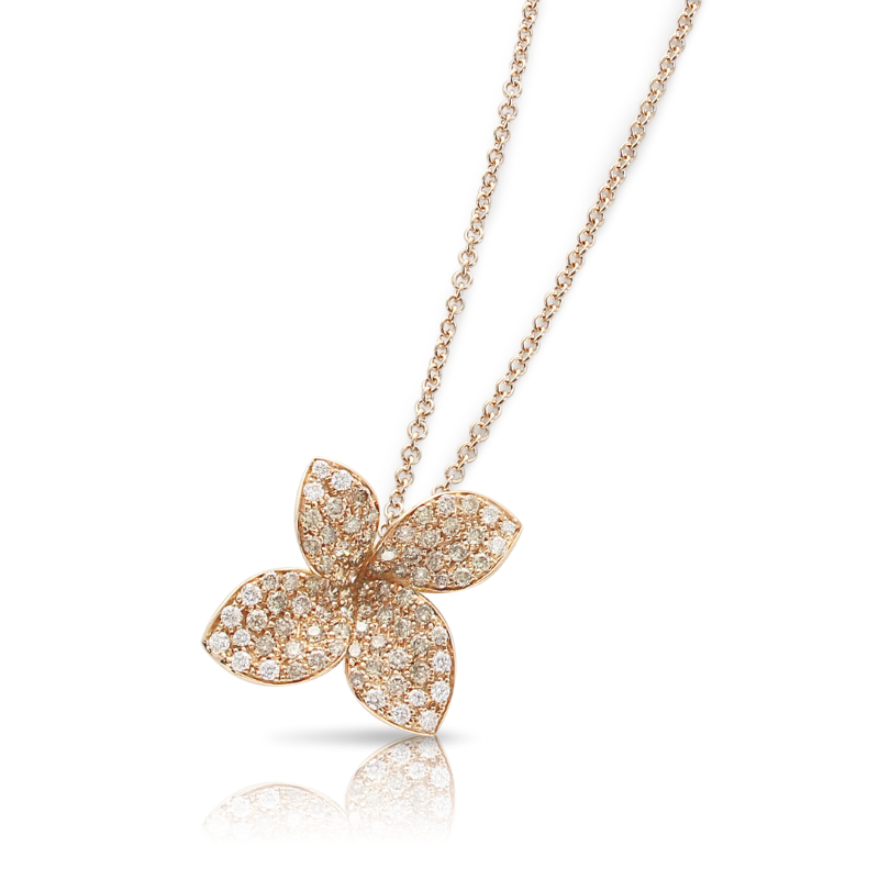 GIARDINI SEGRETI PETIT NECKLACE IN 18K ROSE GOLD WITH DIAMONDS. 