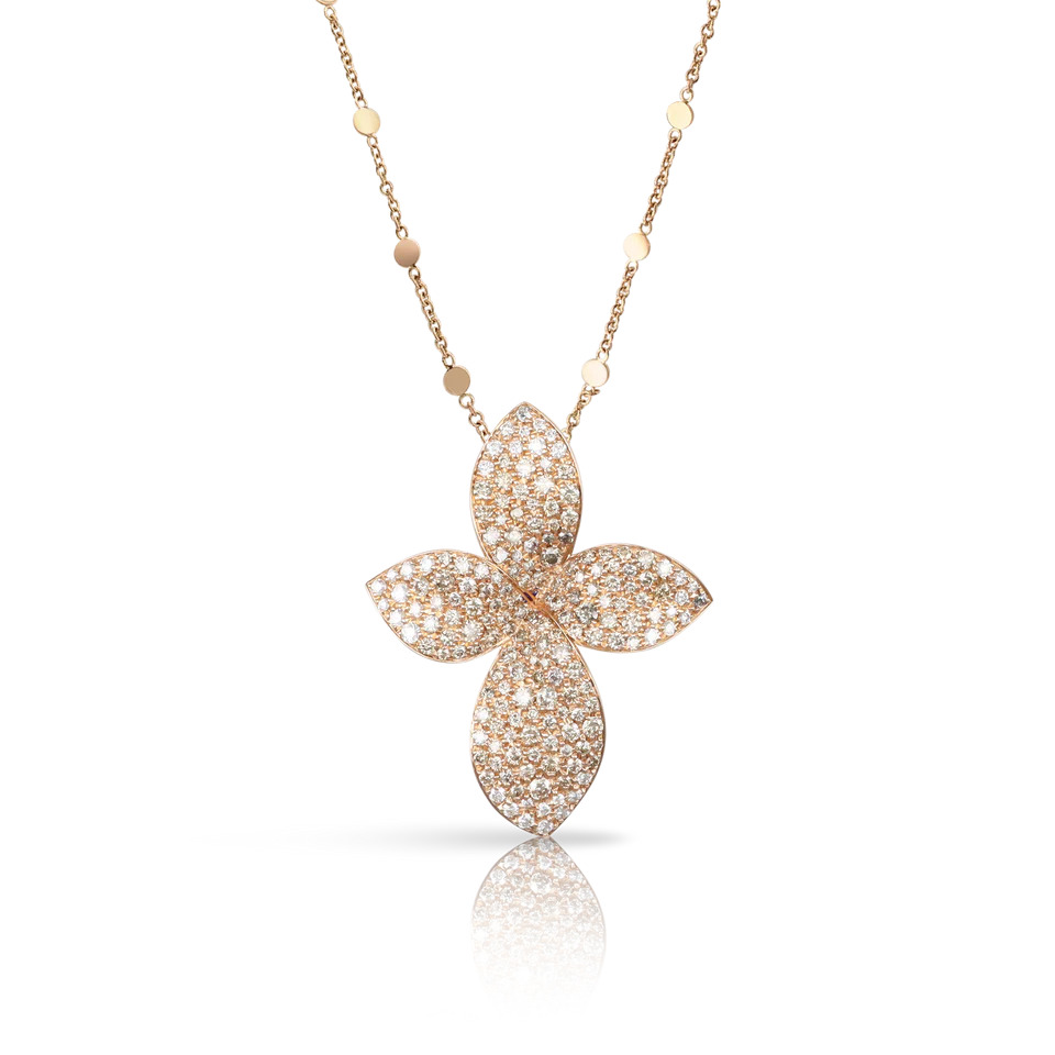 PASQUALE BRUNI 18K ROSE GOLD DIAMOND GIARDINI SEGRETI NECKLACE DIA-1.51 GLD-7.64. 