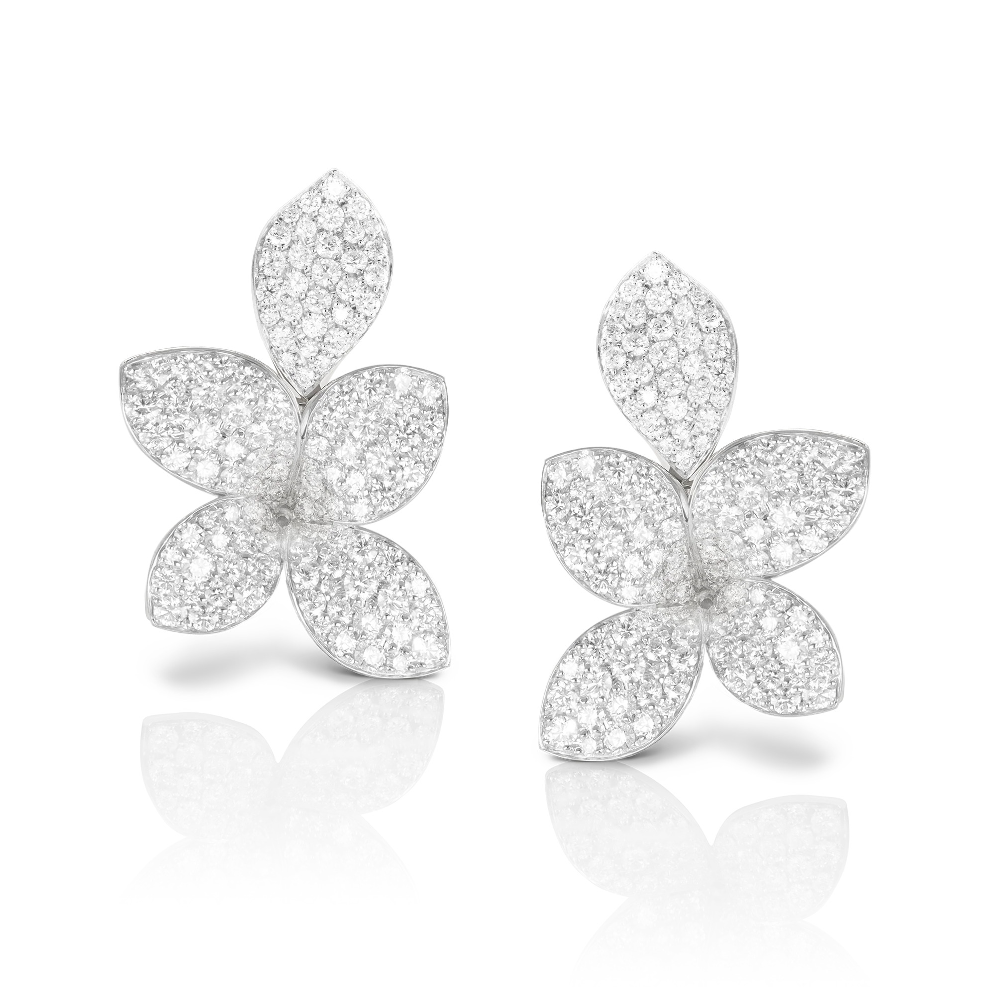 PASQUALE BRUNI 18K WHITE GOLD GIARDINI SEGRETI EARRINGS WITH DIAMONDS. GLD-7.95 DIA-2.27