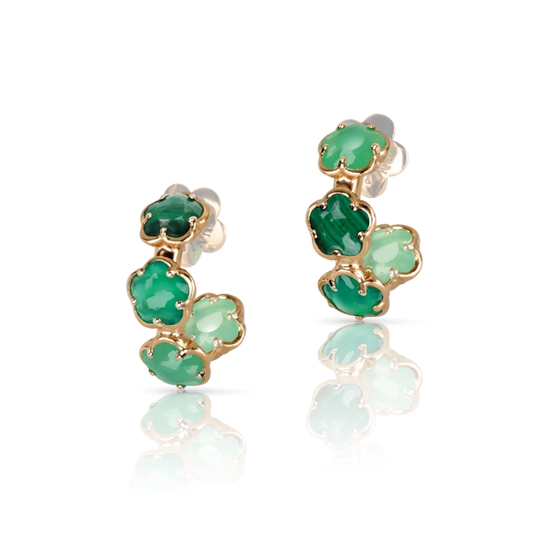 PASQUALE BRUNI 18K ROSE GOLD GREEN AND OTHER COLOR STONES FIGLIA DEI FIORI. GLD-WT 3.47