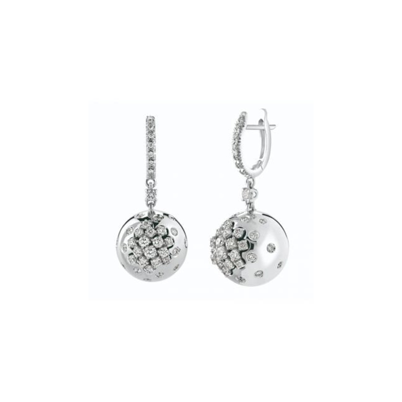 damie♡ Damiani Paradise White Gold Diamond Earrings - 20036998