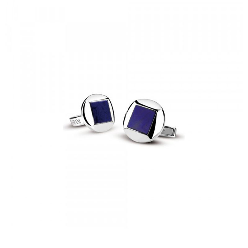 DAMIANI SILVER LAPIS CUFFLINKS. 