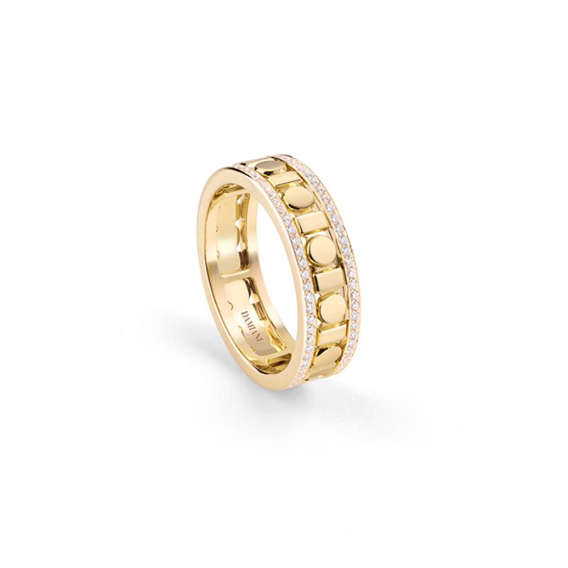 18k yellow gold Belle Epoque Reel Ring with Diamonds size 14. 