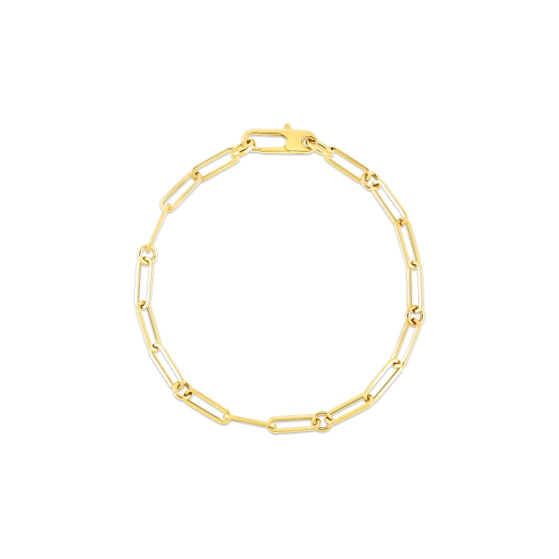 Roberto Coin 18k Yellow Gold Paperclip Round Link 7