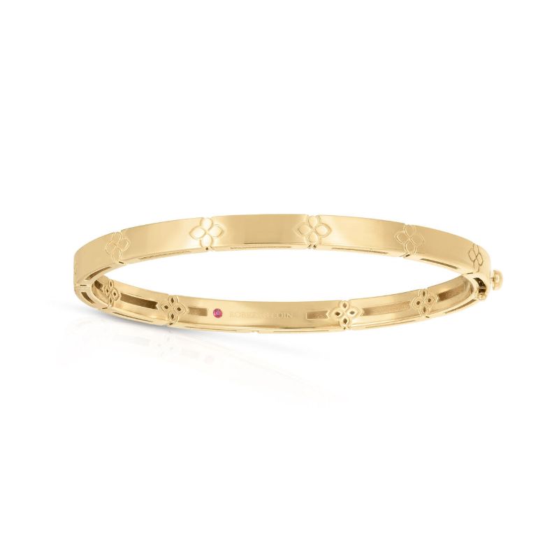 Roberto Coin 18k Yellow Gold Love In Verona narrow Bangle 48x58. 