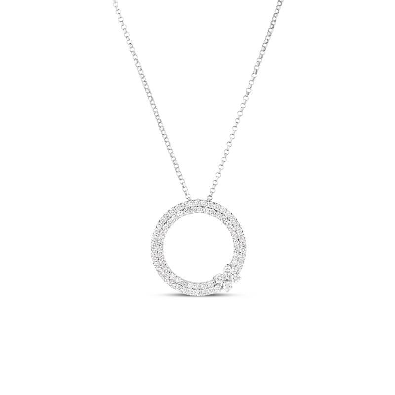 Roberto Coin 18K White Gold Love in Verona Diamond Necklace 0.67ctw. 