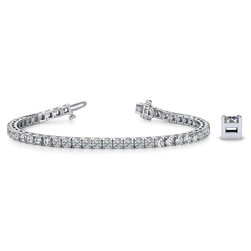 The Wall Street 14k White Gold and Diamond Tennis Bracelet. 2.00ctw