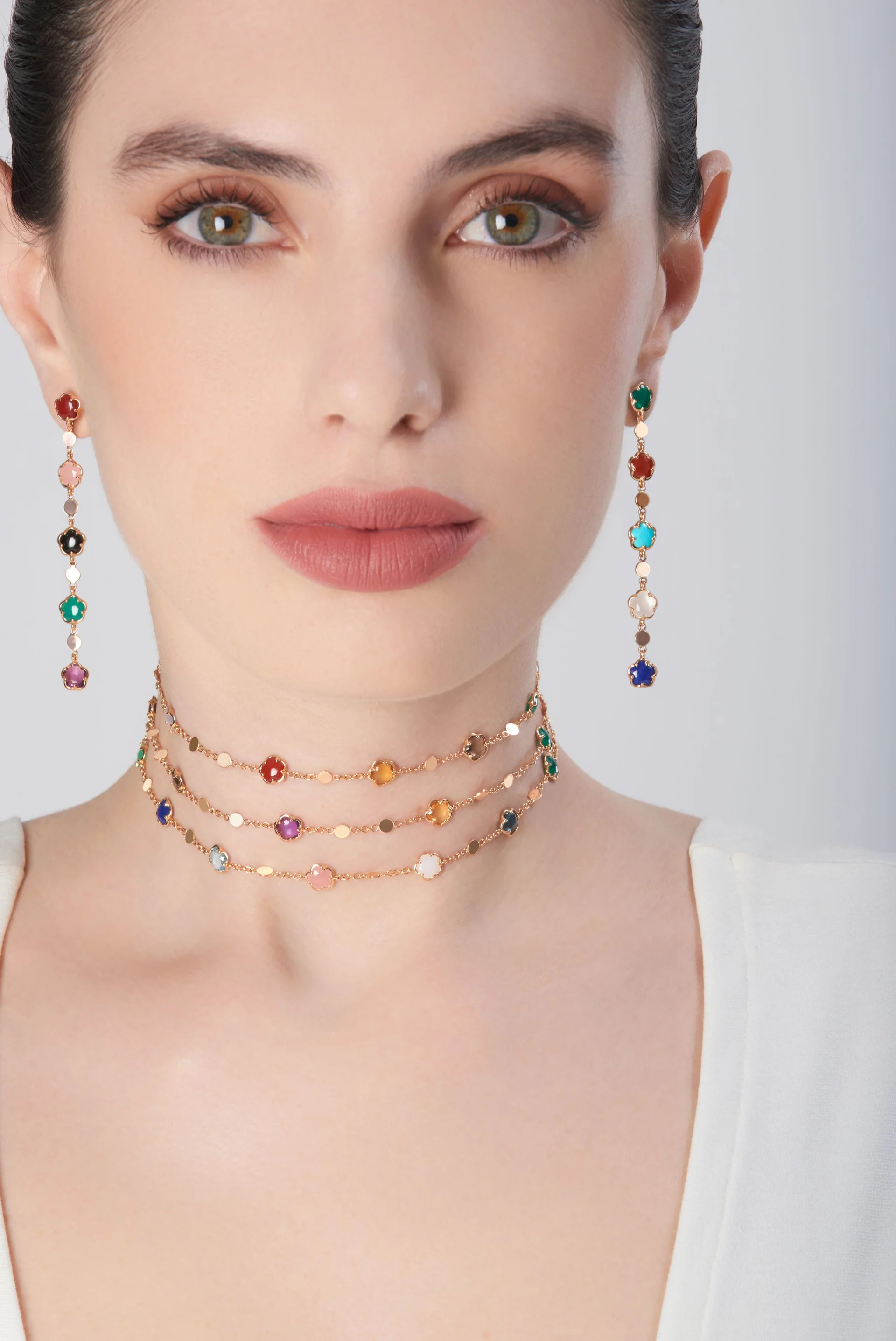 PASQUALE BRUNI 18K ROSE GOLD COLOR STONE FIGLIA DEI FIORI OTHER-5.22, GLD-4.42. 