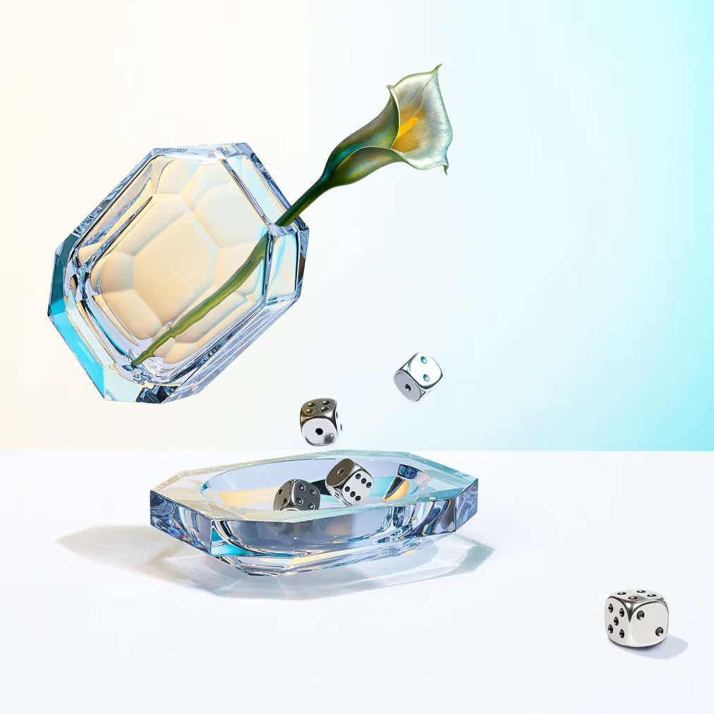 BACCARAT CLEAR OCTOGONE CATCH-ALL. 