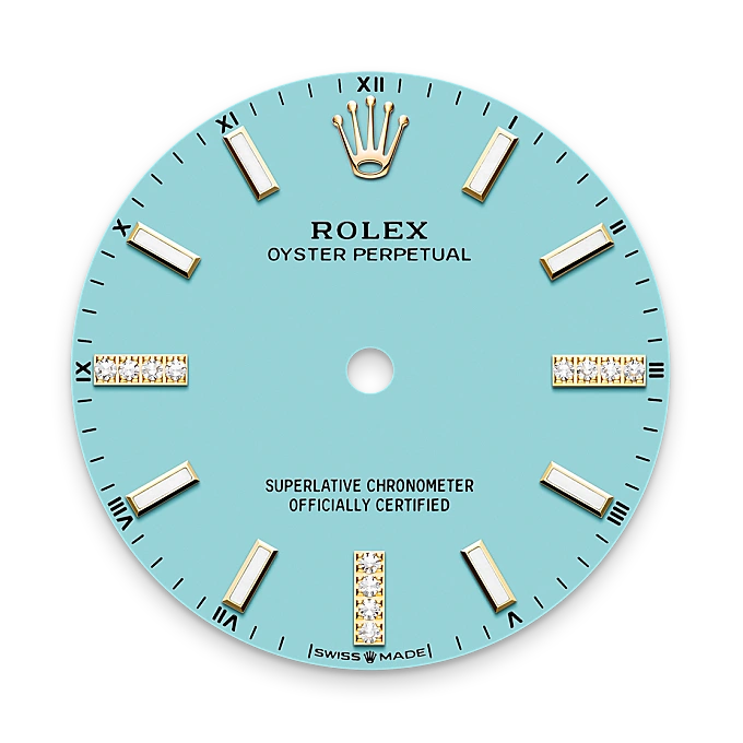 Turquoise blue dial